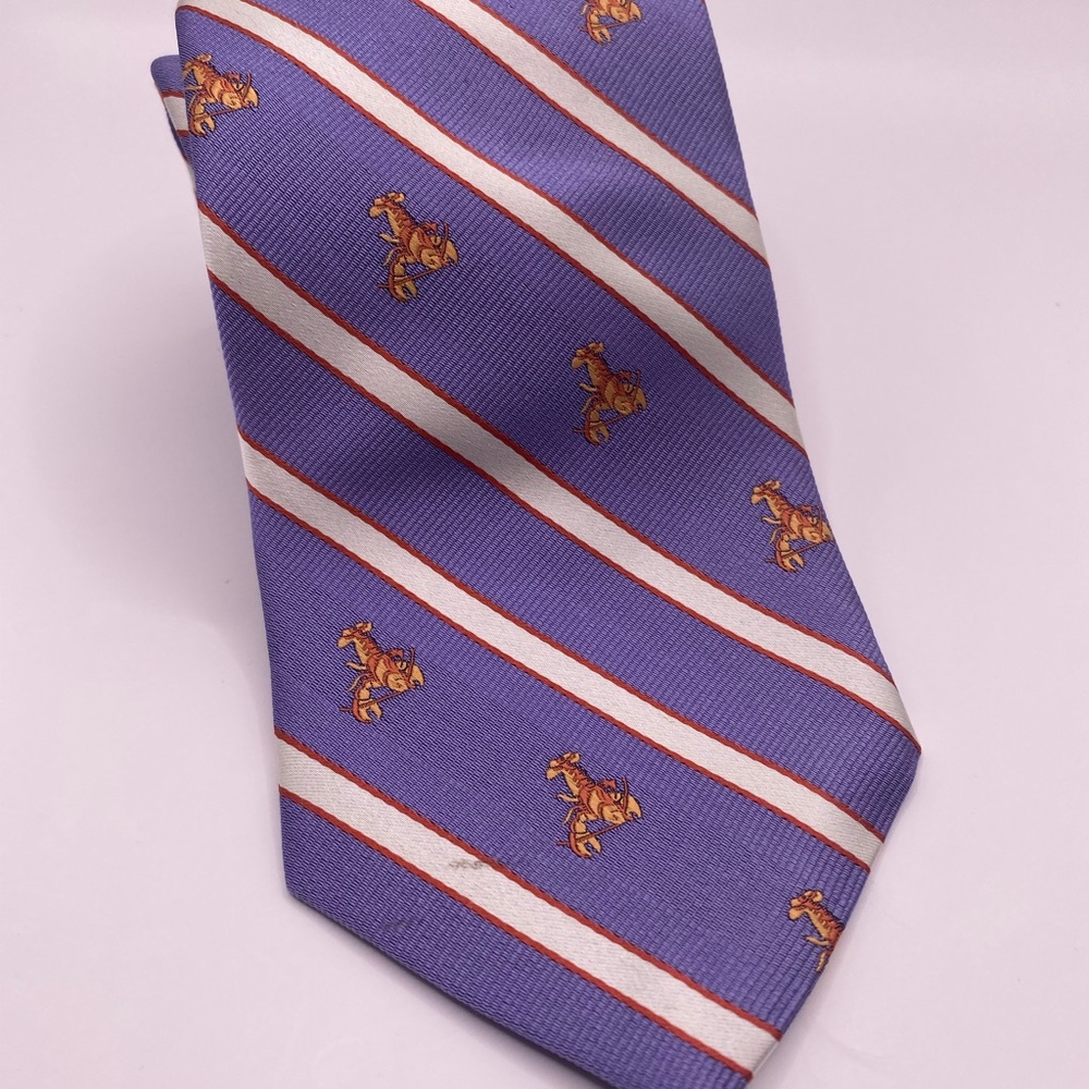 Hart Schaffner Marx Preppy, Nautical, & Business Casual Tie w/Gold Lobster Motif